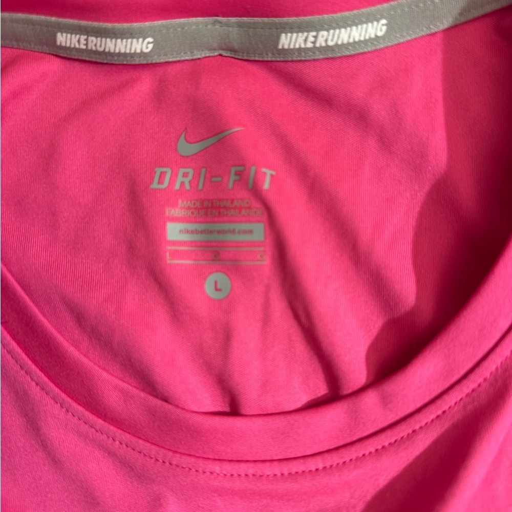 Nike Women's Vibrant Pink Long Sleeve Tee - Picture 4 of 8